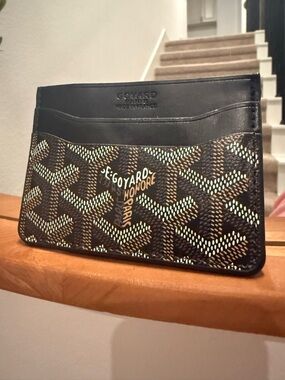 Black & Brown Goyardine Card Holder